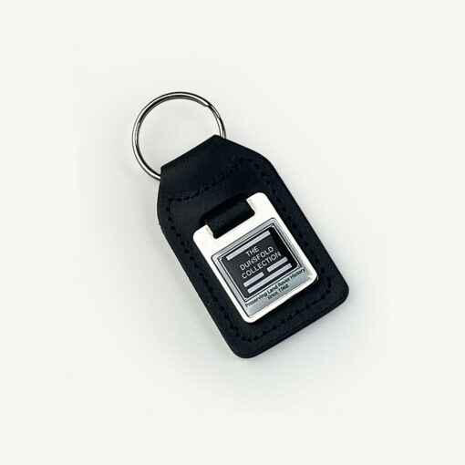 Key Ring with Leather & Metal Fob